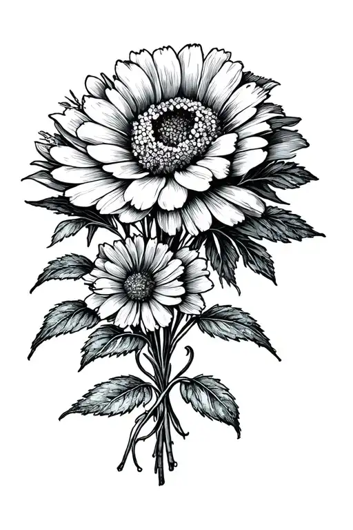 Libra Star Marigold Cosmo Bouquet