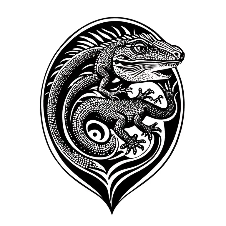 Polynesian Lizards Shoulder