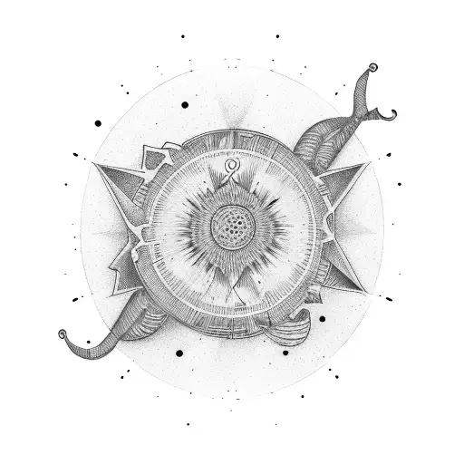 Semi Colon Integrated With A Rising Sun