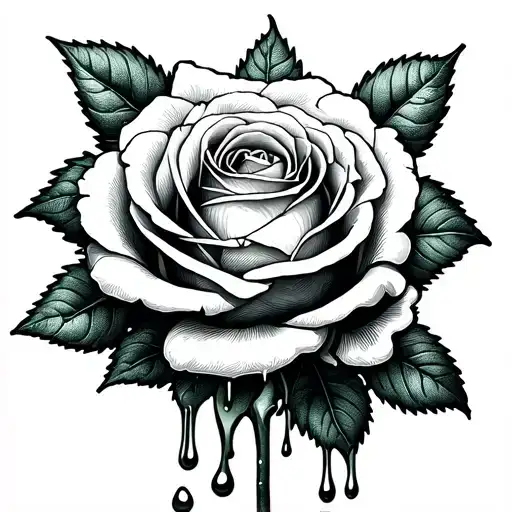 Flowers Wilting Rose That Is Dripping