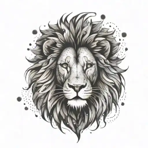 An Abstract Lion Design Incorporating Party Elements