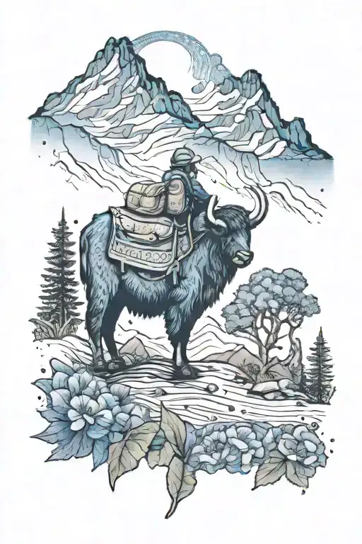Treking In The Himalayas Blue Poppy Yak Enfield