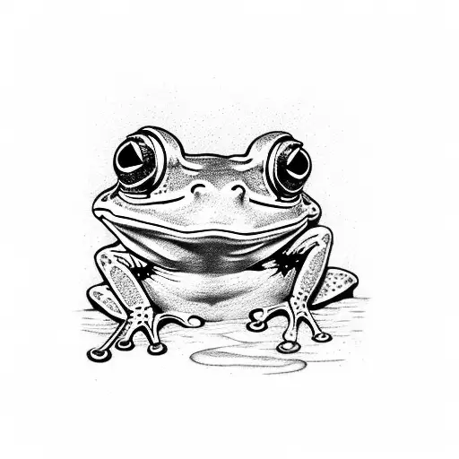 Frog Flying On A Broomstick