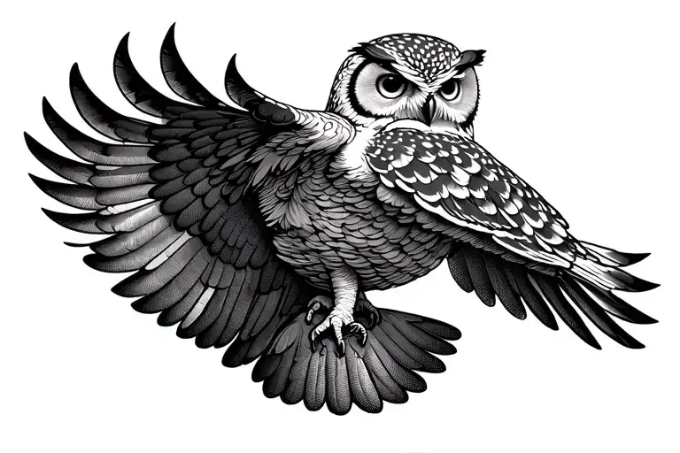 Owl Flying