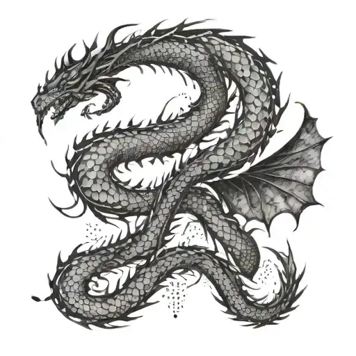 A Mathematical Equation Forming The Shape Of A Dragon's Tail