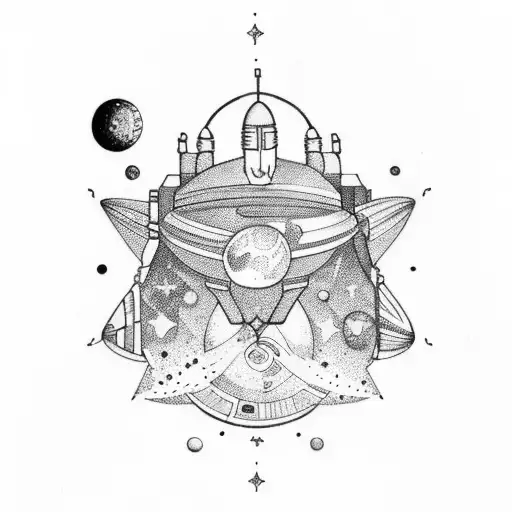 Astronault In Space With Stars