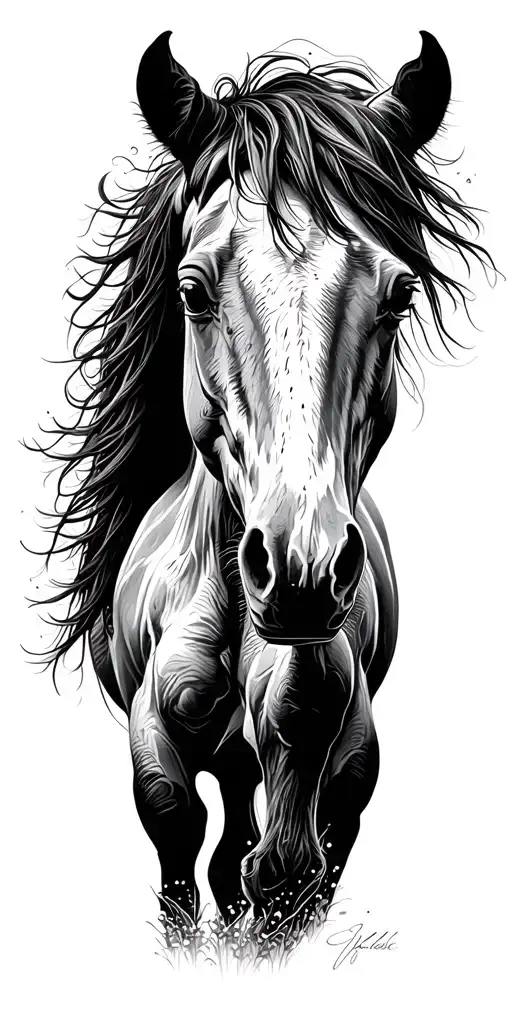 Horse In The Mountains