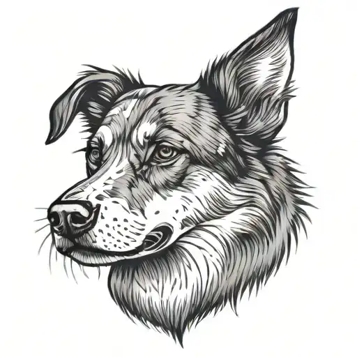 A Stylized Dog Portrait With A Lumberjack Theme