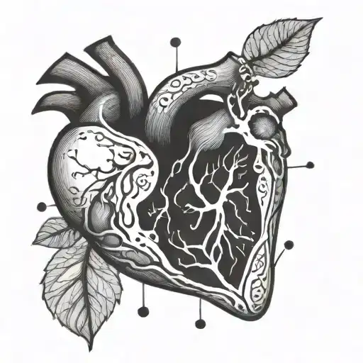 Anatomical Heart And The Edges Start To Dissolve Into Points The Farther You Go Outward