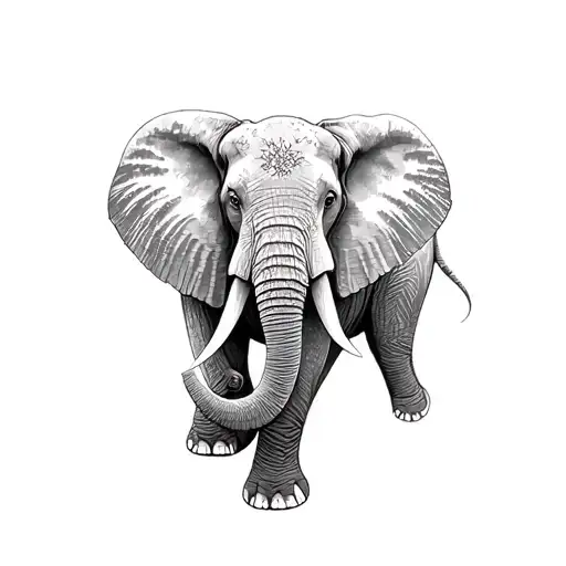 Elephant With Trees And England