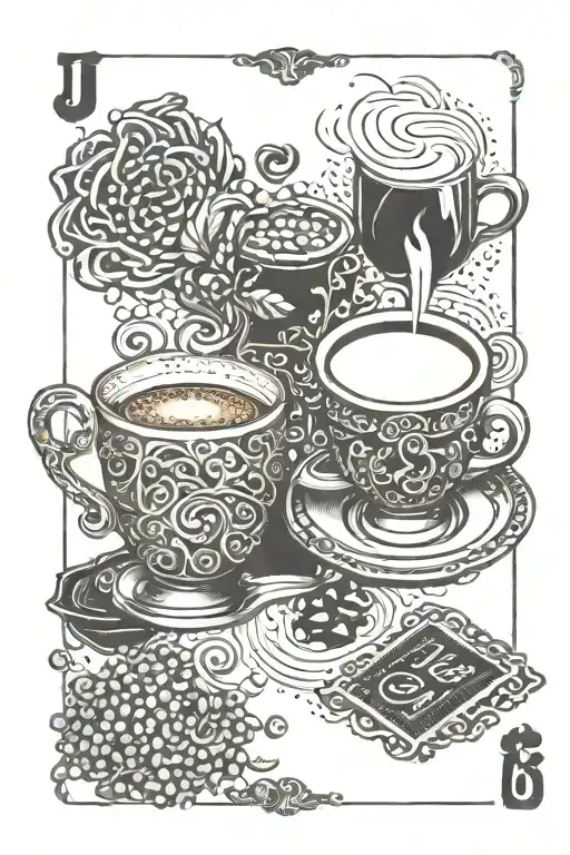 Coffee Wine Playing Cards J