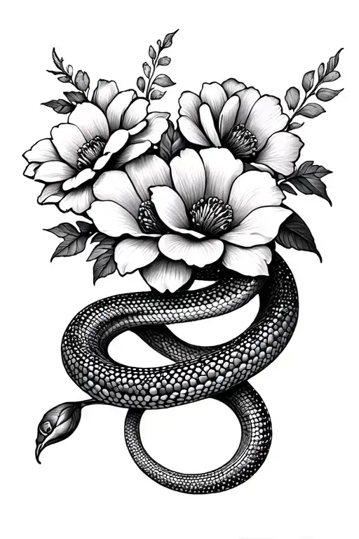 Flowers Snake Wrapped
