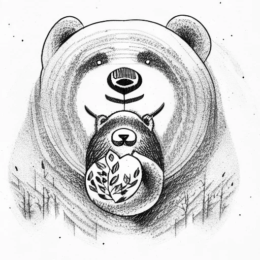 Bear Smoking In Woods