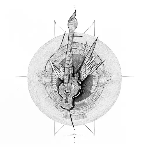 Phoenix With Books And Guitar And Big Ben