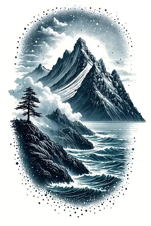 Mountain And Ocean