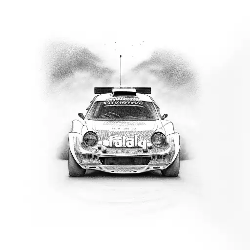 Rally Car With Road