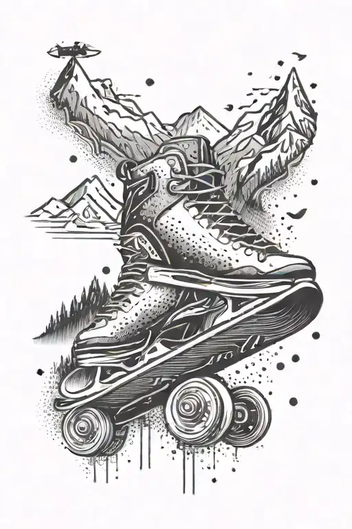 Snowboard Skate And Moutain