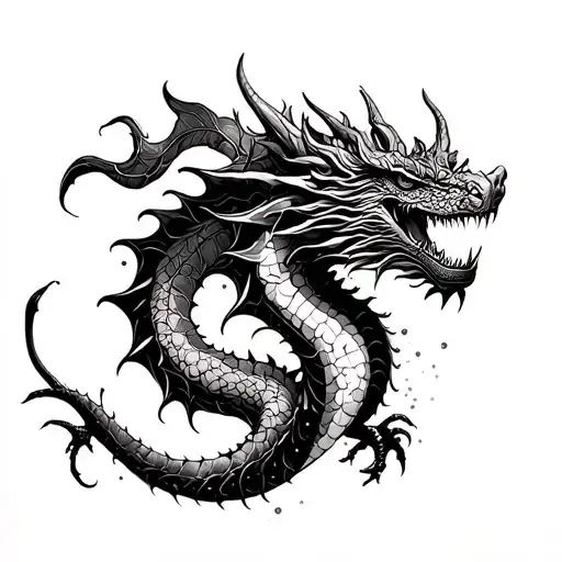 Dragon Inside The Background