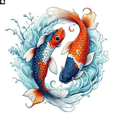 Koi Fish Yin Yang