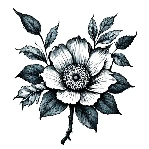 Loto Flower And Sign Of Leo Zodiac Sign