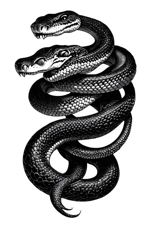 Snakes Slitering In A Brain