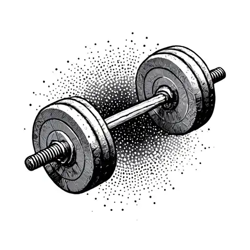 Weightlifting Barbell Surrounded