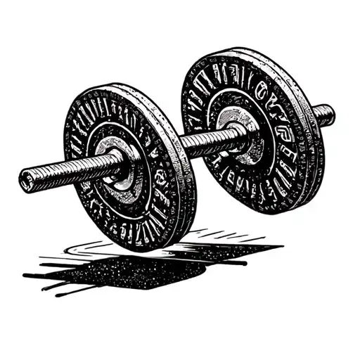 Weightlifting Barbell Surrounded