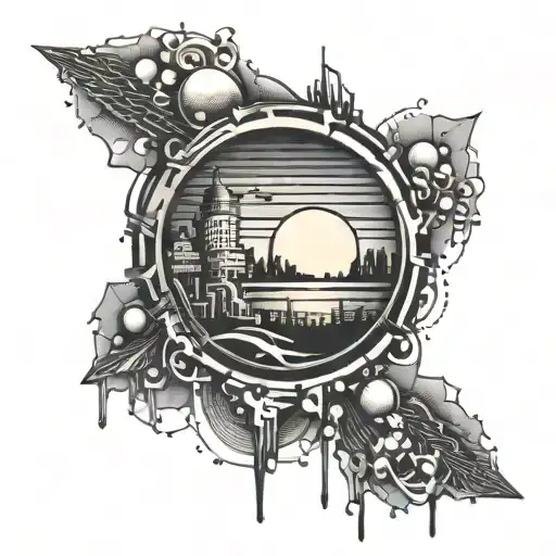 Graffiti And Ghetto Sunset Hip Hop