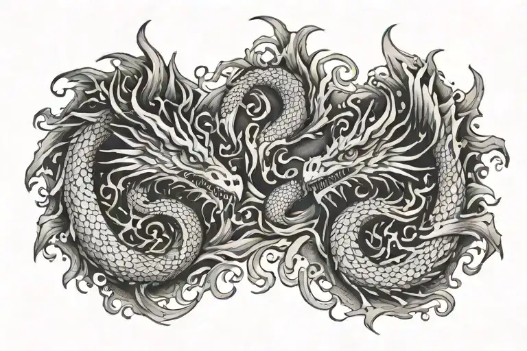 Dragon And Phoenix Arm Band