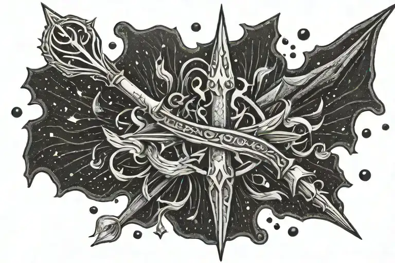 Trident Tattoo Design