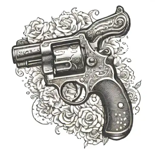 A Vintage Revolver With Rembert's Name Engraved On The Handle
