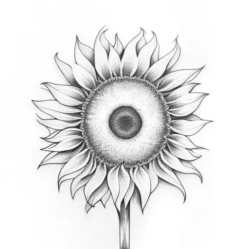 Sunflower With Sun Rays