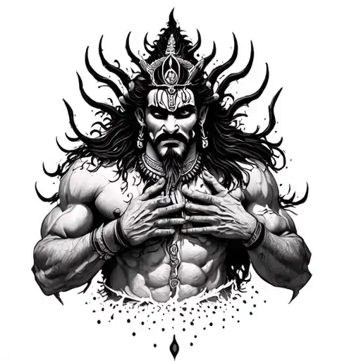 Kaal Bhairav Through Tearing Skin On Chest