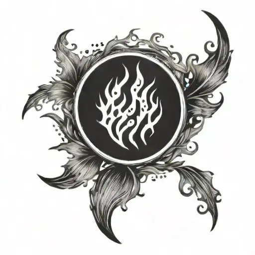 Small Flame Contained Within A Black Circle