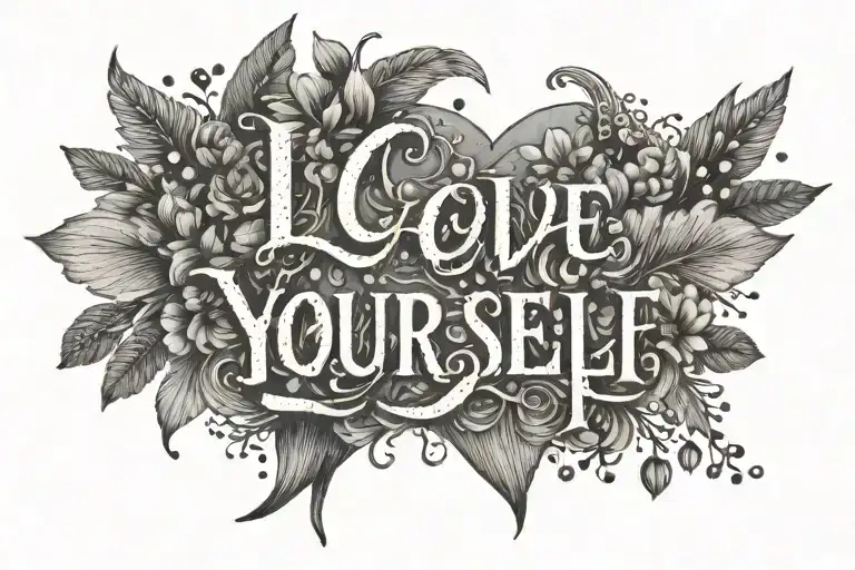 Love Yourself First In Letters