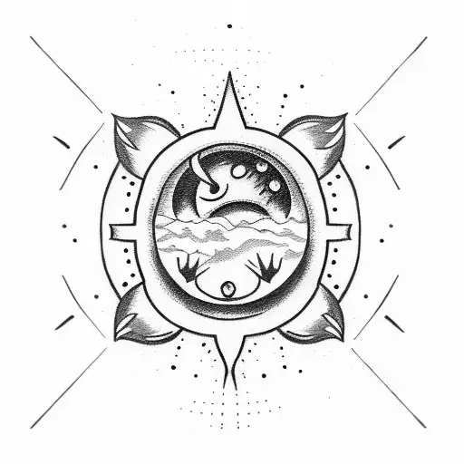 Poker Card Sun And Moon