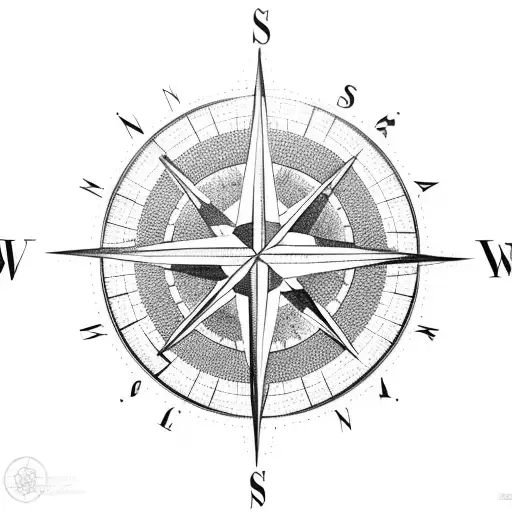 A Compass With Family Names Pointing Towards Different Directions