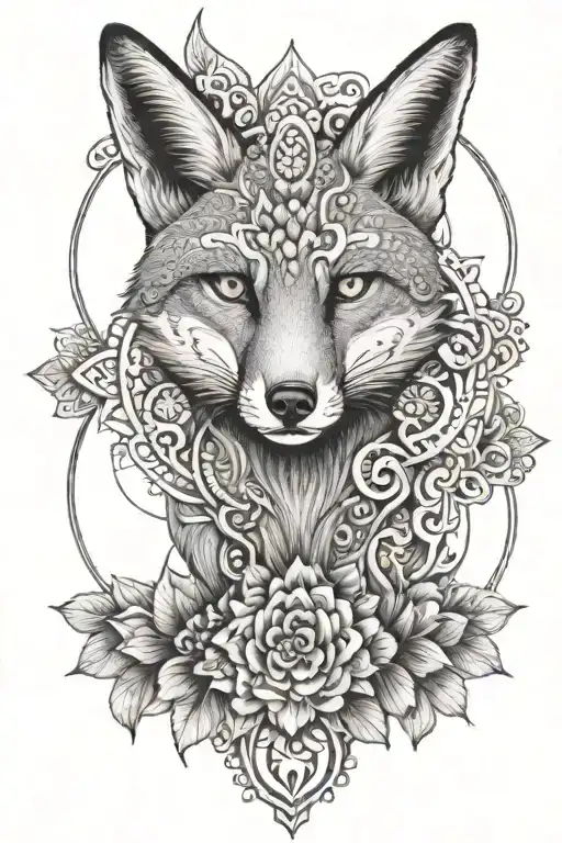 Fox Inside Mandala