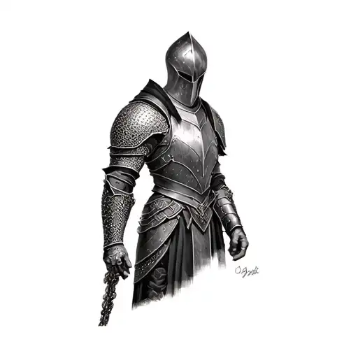 Battle Armor Including Chain Mail Sleeve