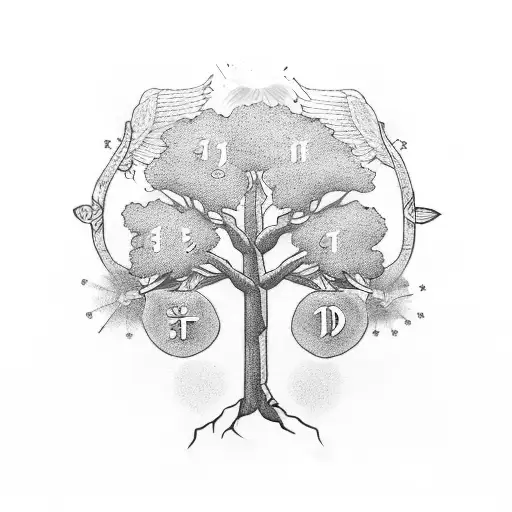 Family Tree With Prayer Hands