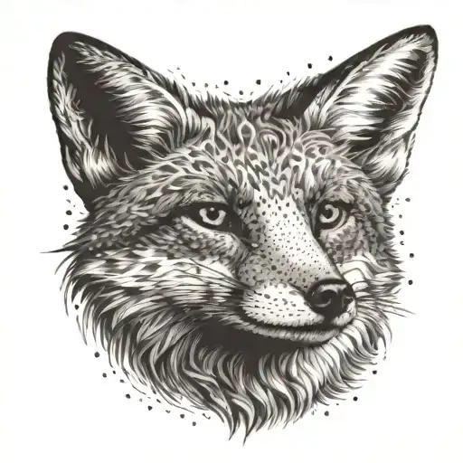 Face Of A Fox With Her Cub