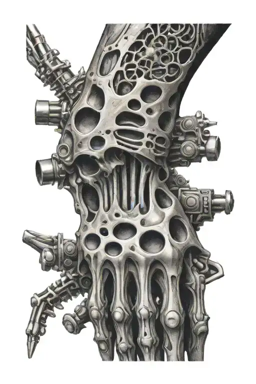 Biomechanical Bone Structure Of Wrist To Elbow Under Skin