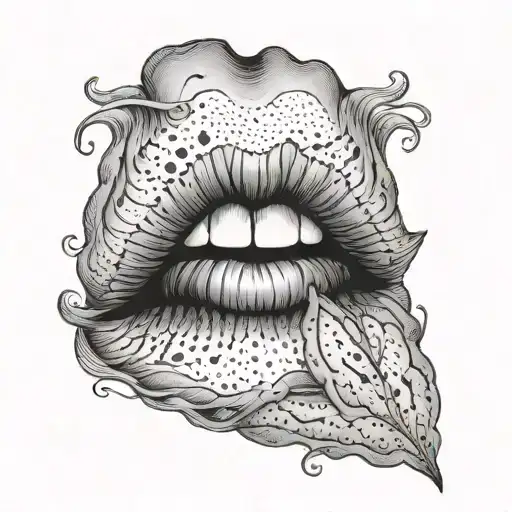 Kiss Of Death Lips Exuding Strength