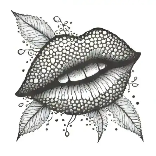 Kiss Of Death Lips Surounded