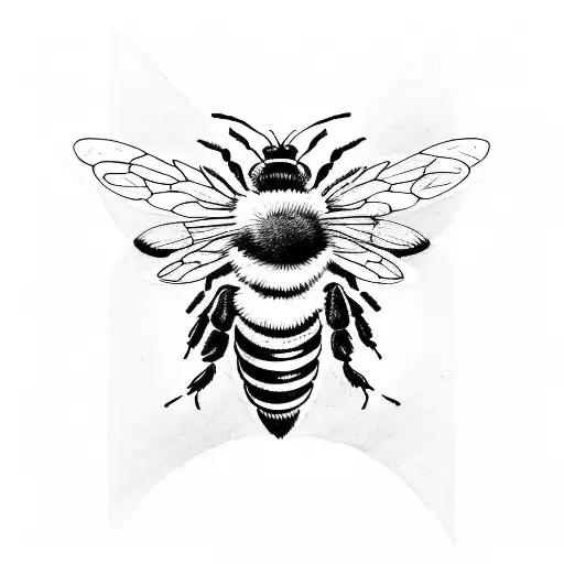 Bee In Paintbrush Frame