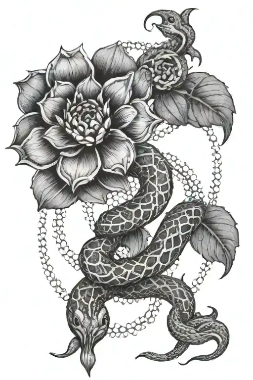 Snake Mandala Flowers