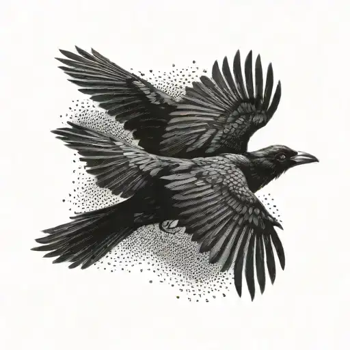 Crows Flying