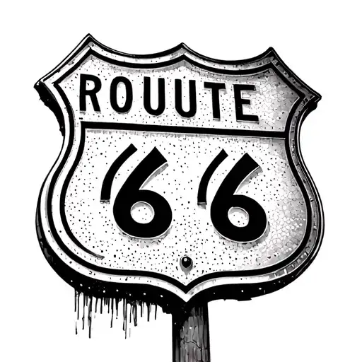 Route 66 Road Sign