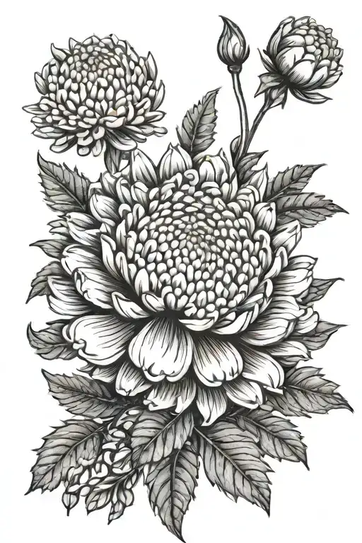 Chrysanthemum And Carnation Flowers