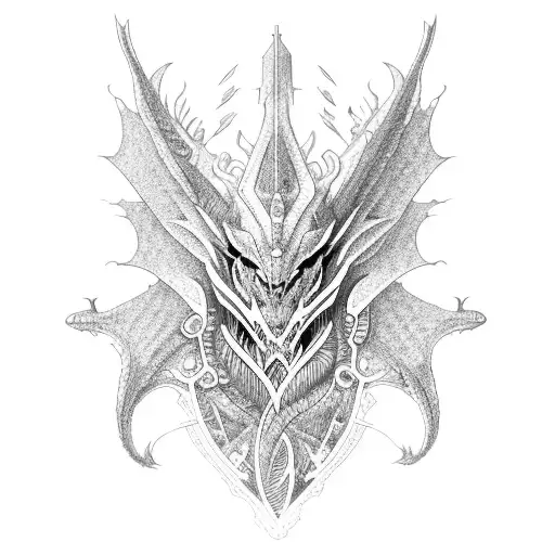 A Cyber Tribal Dragon Inspired By Melanie Martinez's Music